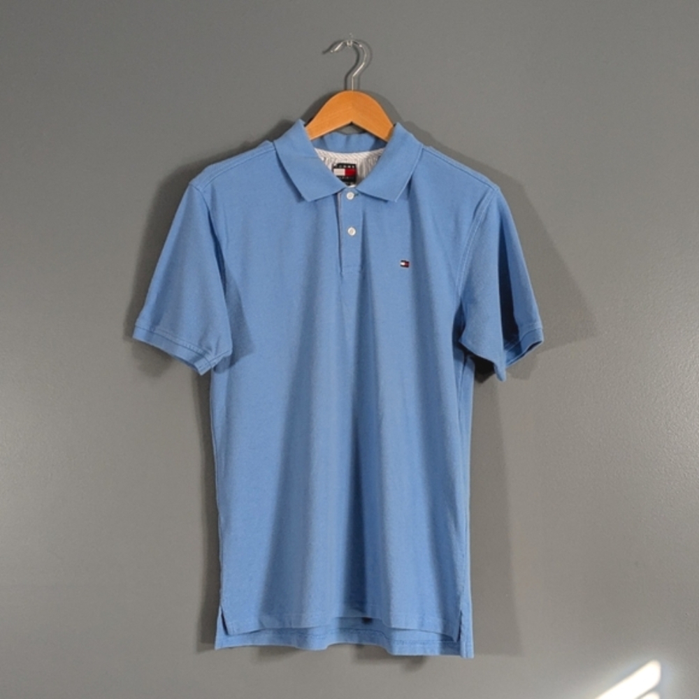 ❤️ Tommy Hilfiger blue collared short sleeve polo boys XL